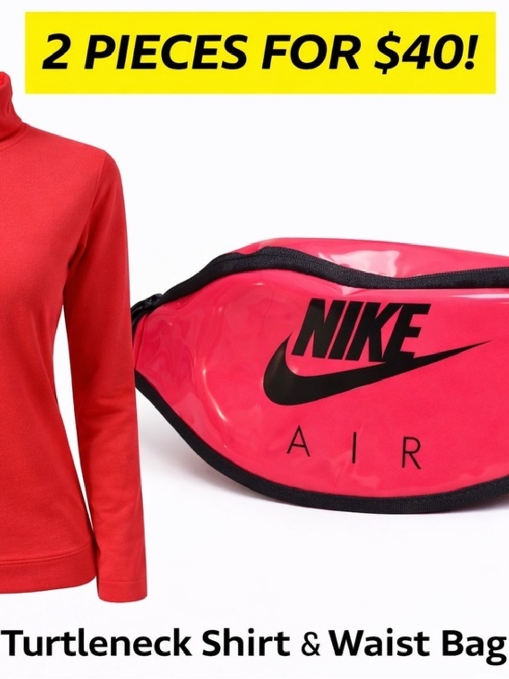 Both authentic Nike pieces. Perfect sporty streetwear combo. Great condition.